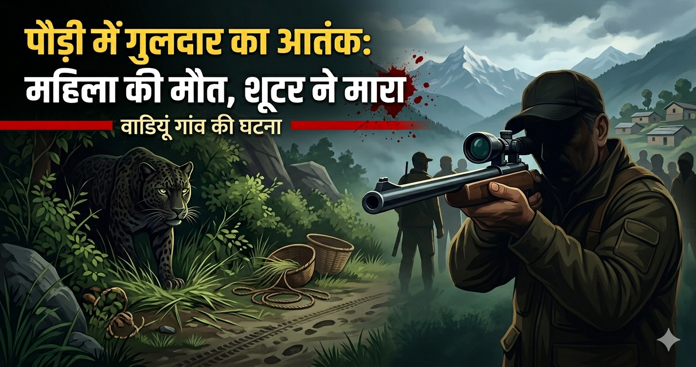 पौड़ी गढ़वाल में गुलदार का आतंक: महिला को उतारा मौत के घाट, मशहूर शूटर जॉय हुकिल ने आदमखोर को किया ढेर