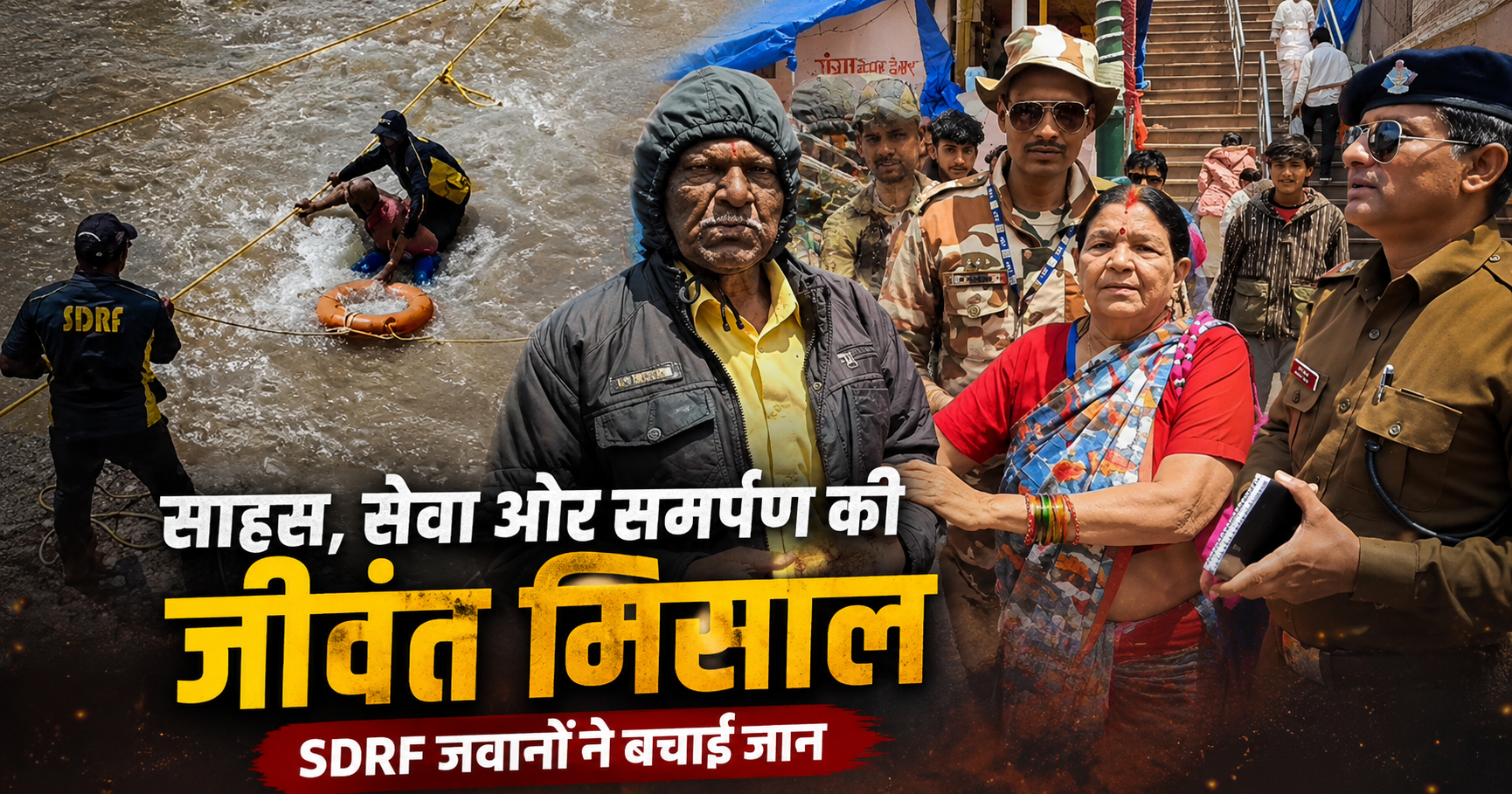 गंगोत्री धाम में देवदूत बना SDRF का जवान: तेज बहाव में बह रहे 77 वर्षीय बुजुर्ग श्रद्धालु को बचाया, घाटों की बदहाली पर पुरोहितों का फूटा गुस्सा