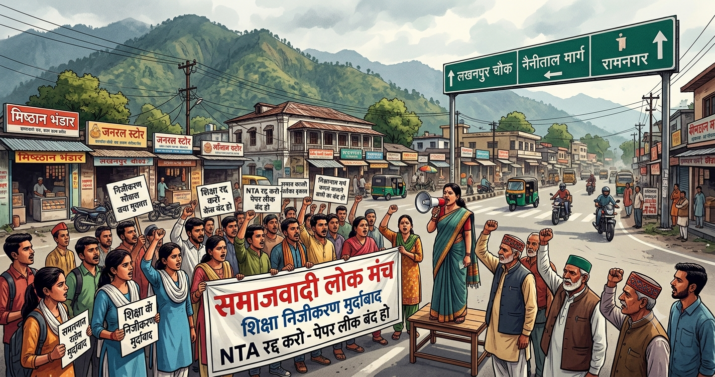 शिक्षा निजीकरण और पेपर लीक के खिलाफ फूटा गुस्सा: समाजवादी लोक मंच 19 जुलाई को रामनगर में करेगा बड़ा प्रदर्शन, NTA को रद्द करने की मांग