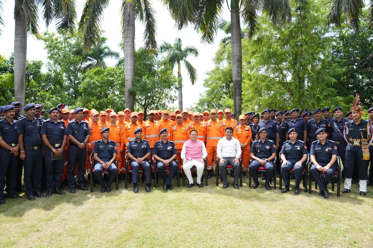 NDRF बटालियन गदरपुर पहुंचे मुख्यमंत्री पुष्कर सिंह धामी, आपदा प्रबंधन की तैयारियों का लिया जायजा