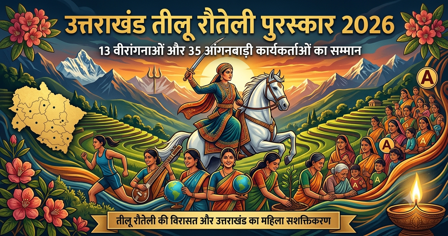 उत्तराखंड में तीलू रौतेली पुरस्कार 2026 की घोषणा, 13 वीरांगनाओं और 35 आंगनबाड़ी कार्यकर्ताओं को मिलेगा सम्मान