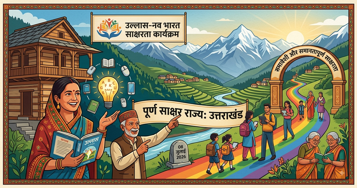 ऐतिहासिक उपलब्धि: उत्तराखंड बना देश का ‘पूर्ण साक्षर राज्य’, उल्लास कार्यक्रम के तहत हासिल किया मुकाम