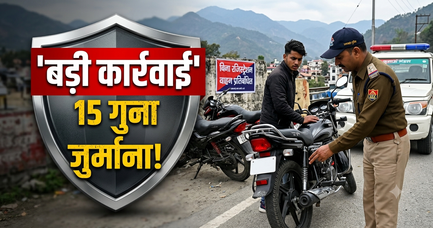बिना नंबर प्लेट दोपहिया वाहन बेचने वाले डीलरों पर 15 गुना जुर्माना, कुमाऊं मंडल में सख्त आदेश