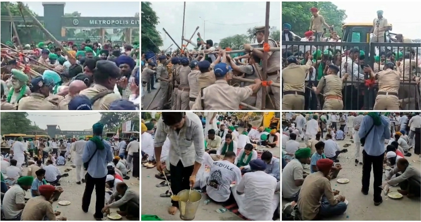 उधम सिंह नगर में बड़ा किसान आंदोलन: बैरिकेडिंग तोड़ कलेक्ट्रेट में घुसे BKU कार्यकर्ता, सड़क पर लंगर लगाकर 3 दिन के धरने का ऐलान