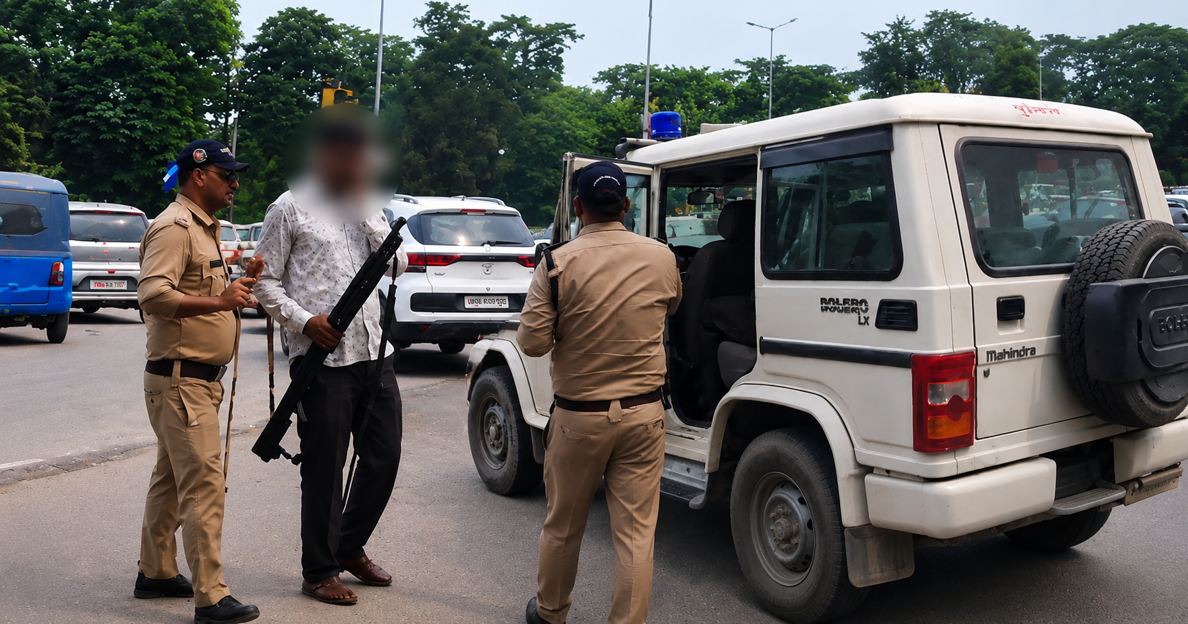 रुद्रपुर कलेक्ट्रेट कूच के दौरान मचा हड़कंप, किसान आंदोलन में युवक के पास मिली पंपिंग गन; पुलिस ने लिया हिरासत में
