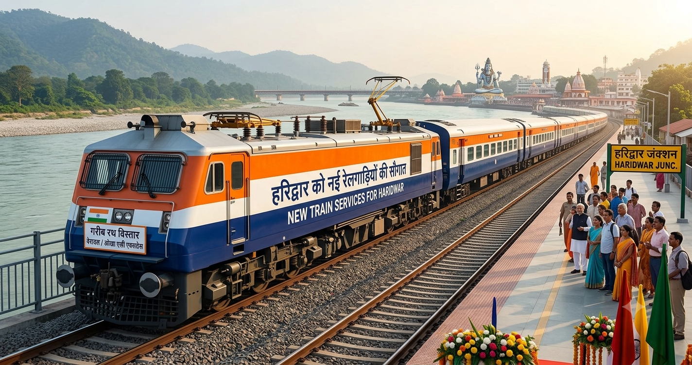 हरिद्वार को मिली 3 नई रेल सेवाओं की सौगात: गरीब रथ का विस्तार, वेरावल और ओखा के लिए एसी एक्सप्रेस शुरू